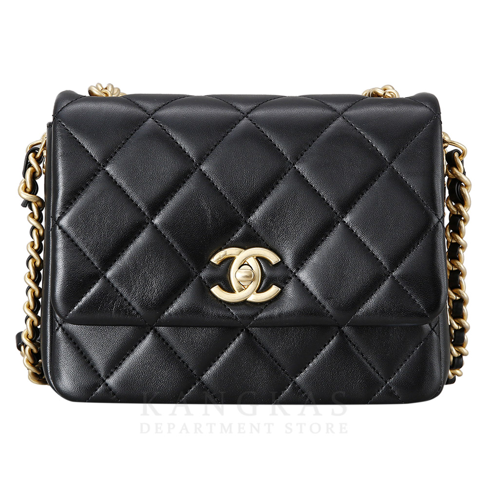 CHANEL(USED)샤넬 AS2734 사이트 노트 탑핸들 미니 체인백