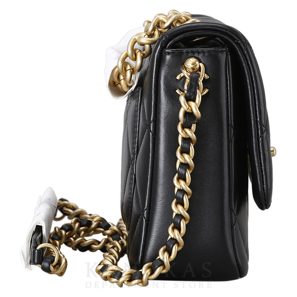 CHANEL(USED)샤넬 AS2734 사이트 노트 탑핸들 미니 체인백