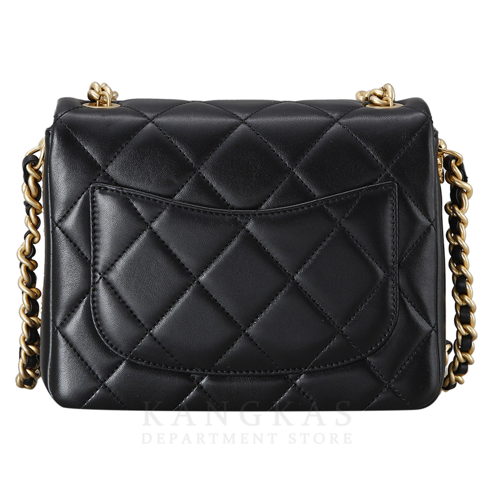 CHANEL(USED)샤넬 AS2734 사이트 노트 탑핸들 미니 체인백