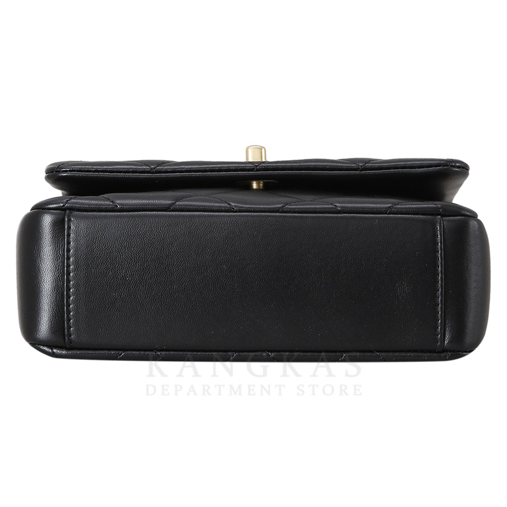 CHANEL(USED)샤넬 AS2734 사이트 노트 탑핸들 미니 체인백
