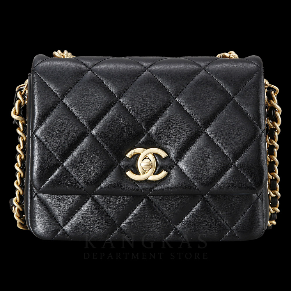 CHANEL(USED)샤넬 AS2734 사이트 노트 탑핸들 미니 체인백