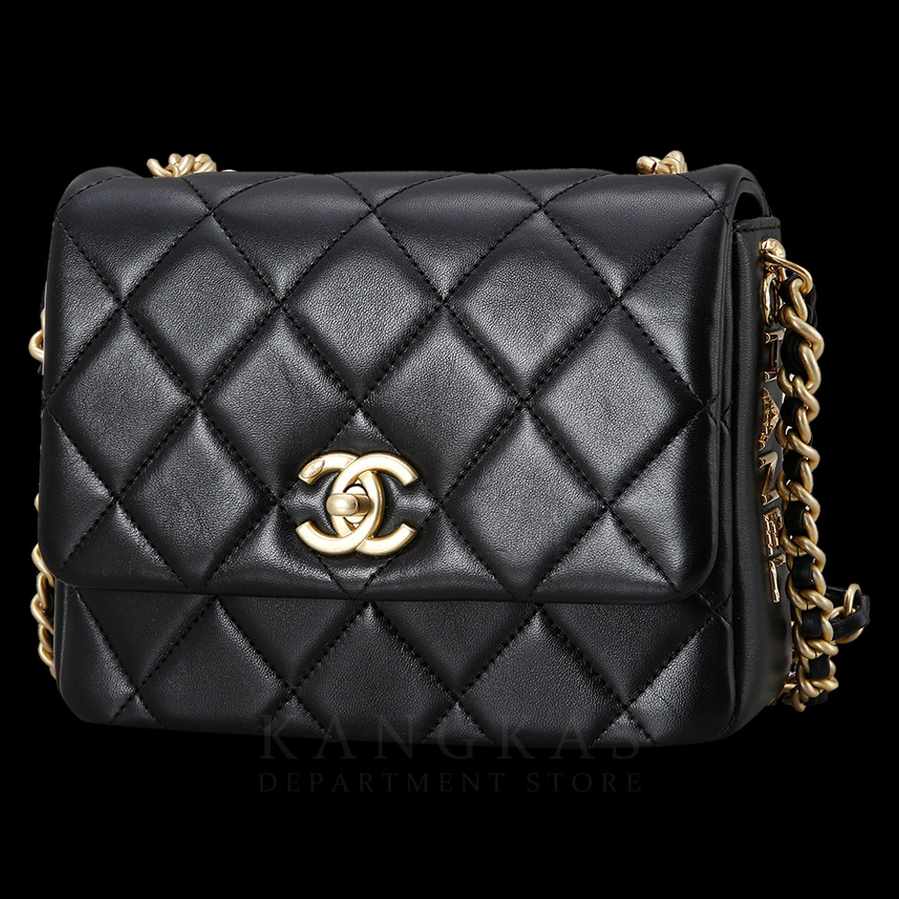 CHANEL(USED)샤넬 AS2734 사이트 노트 탑핸들 미니 체인백