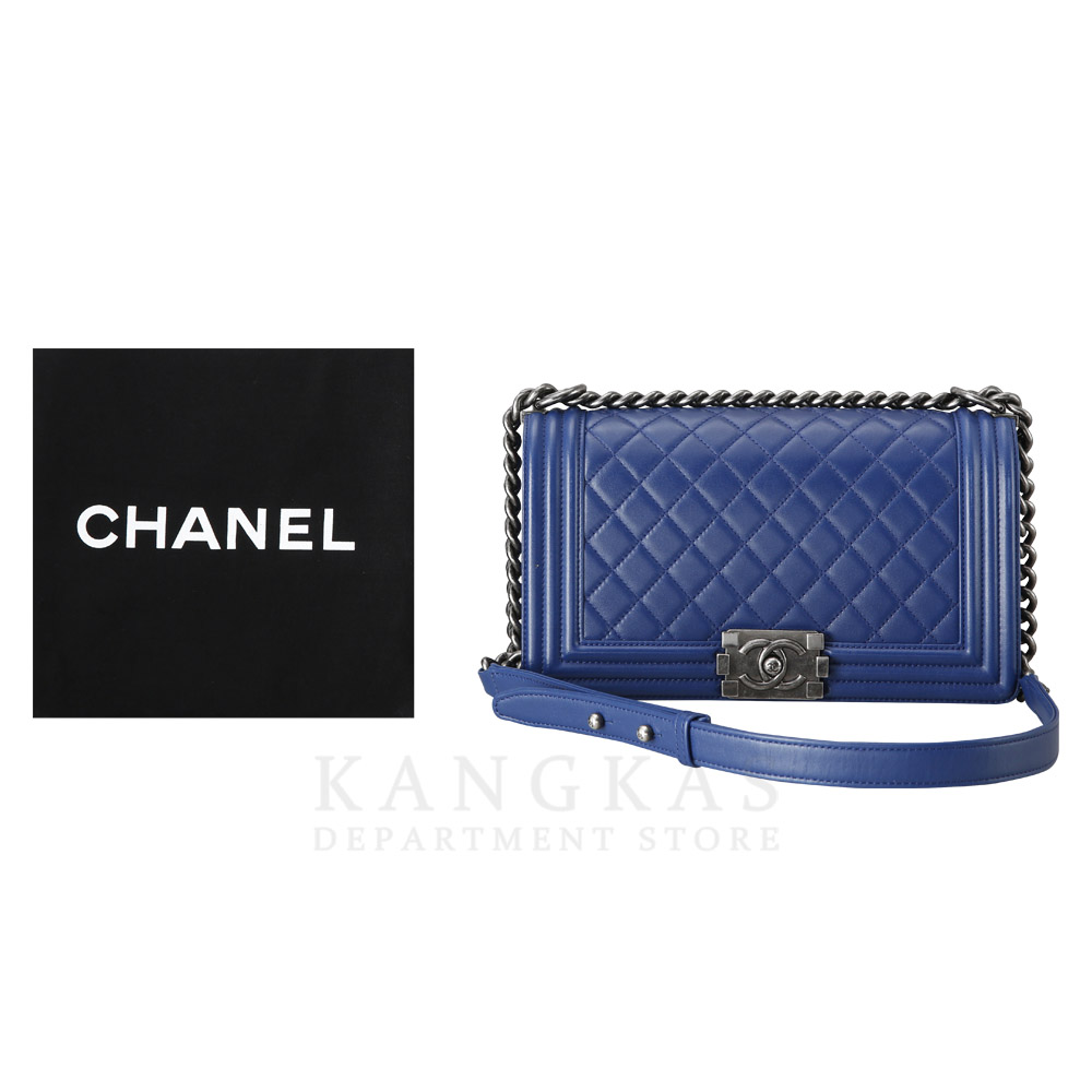 CHANEL(USED)샤넬 램스킨 보이샤넬 미듐