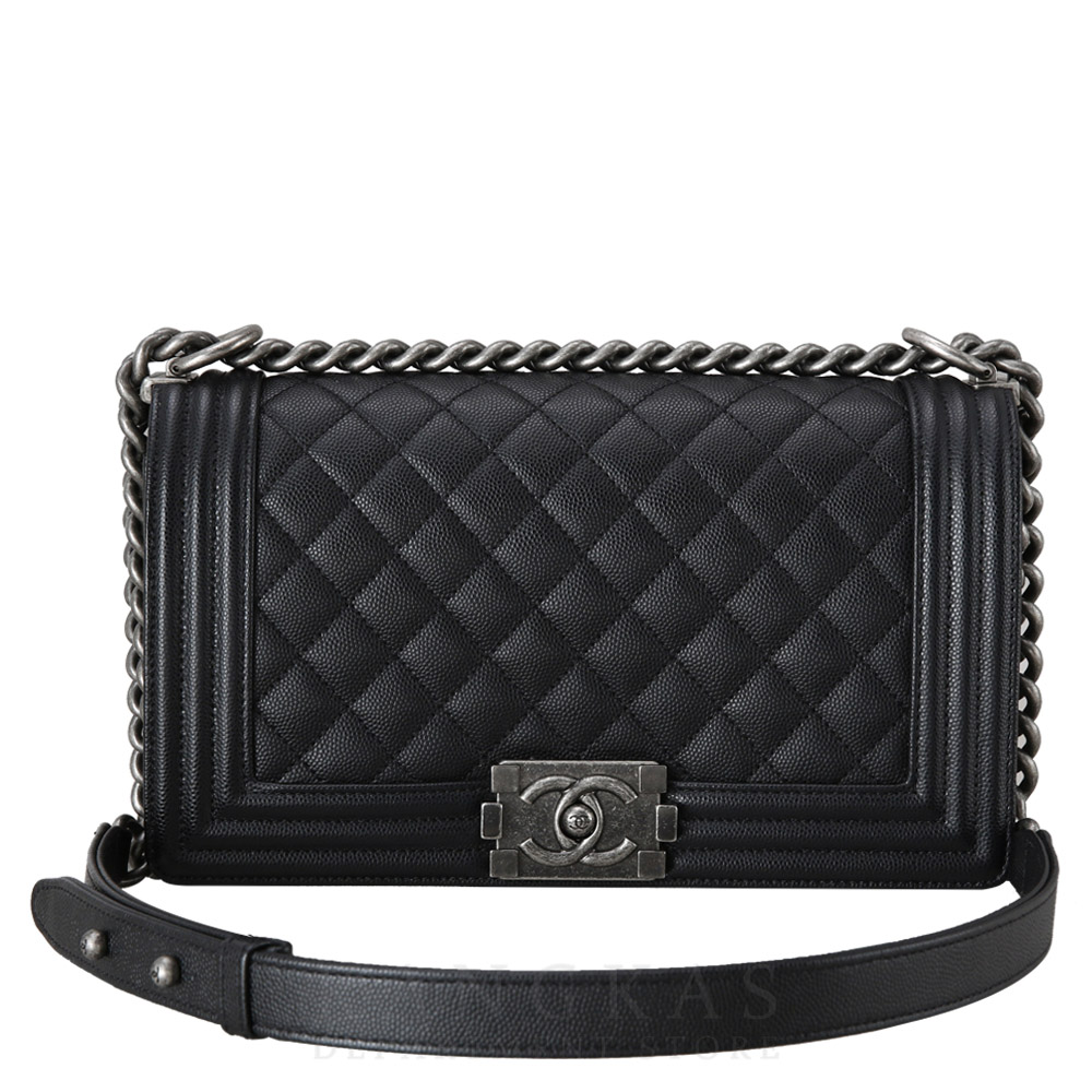 CHANEL(USED)샤넬 보이샤넬 캐비어 미듐