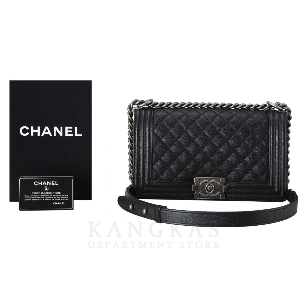 CHANEL(USED)샤넬 보이샤넬 캐비어 미듐