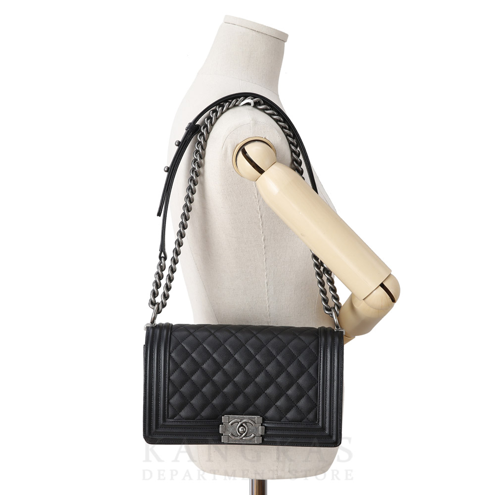 CHANEL(USED)샤넬 보이샤넬 캐비어 미듐