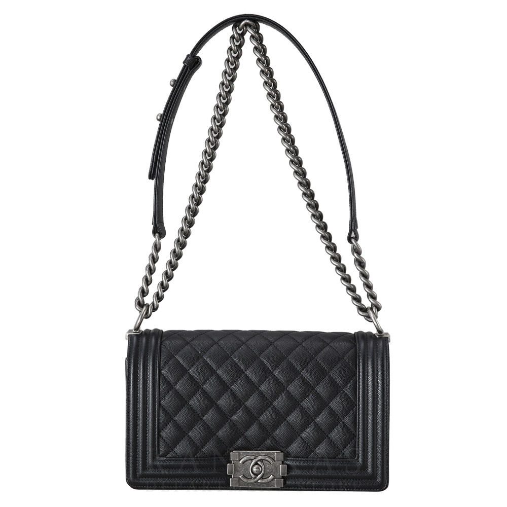 CHANEL(USED)샤넬 보이샤넬 캐비어 미듐