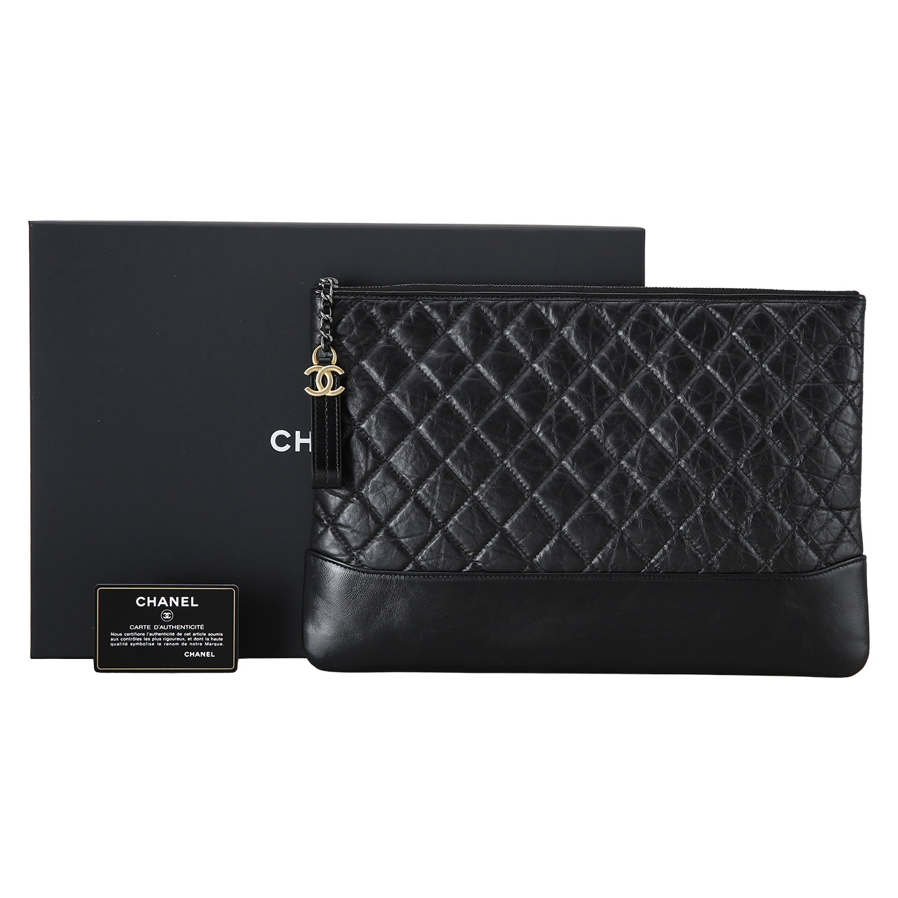 CHANEL(USED)샤넬 가브리엘 카프스킨 클러치 라지