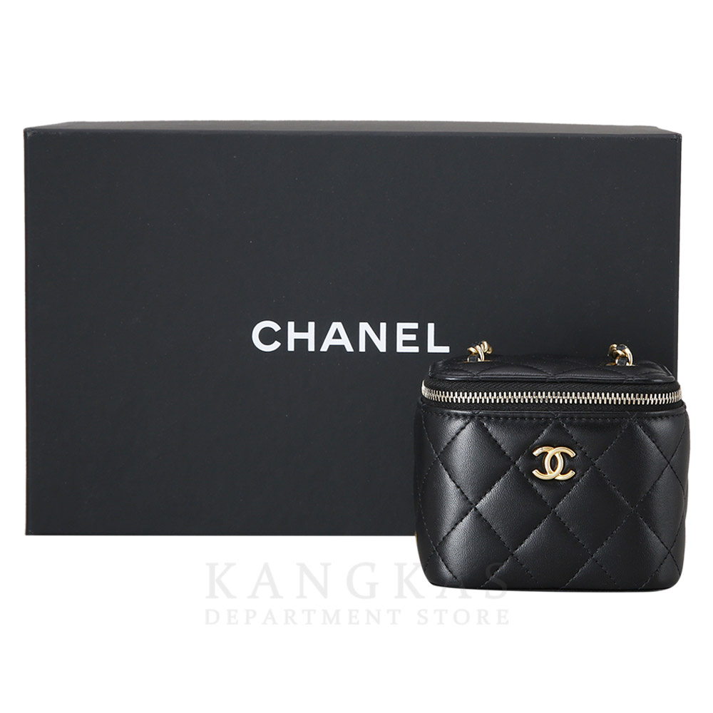 CHANEL(USED)샤넬 램스킨 베니티 골든볼 체인 백