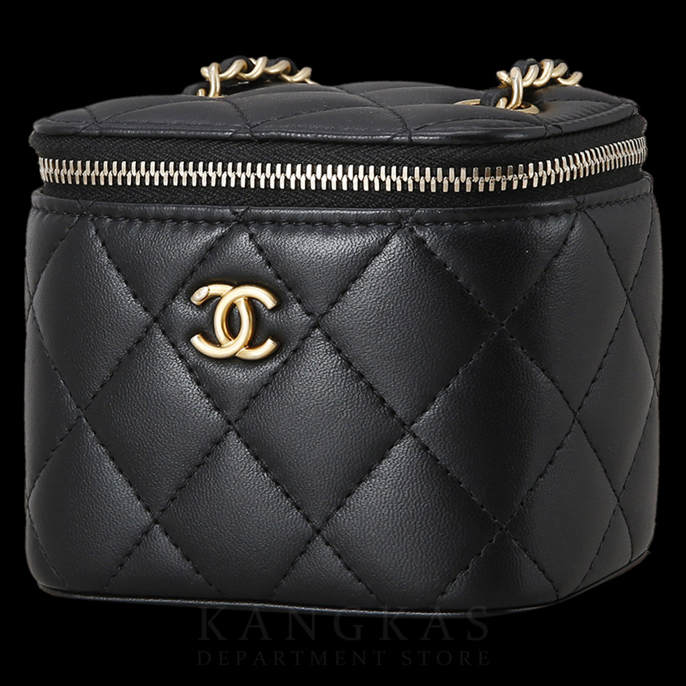 CHANEL(USED)샤넬 램스킨 베니티 골든볼 체인 백