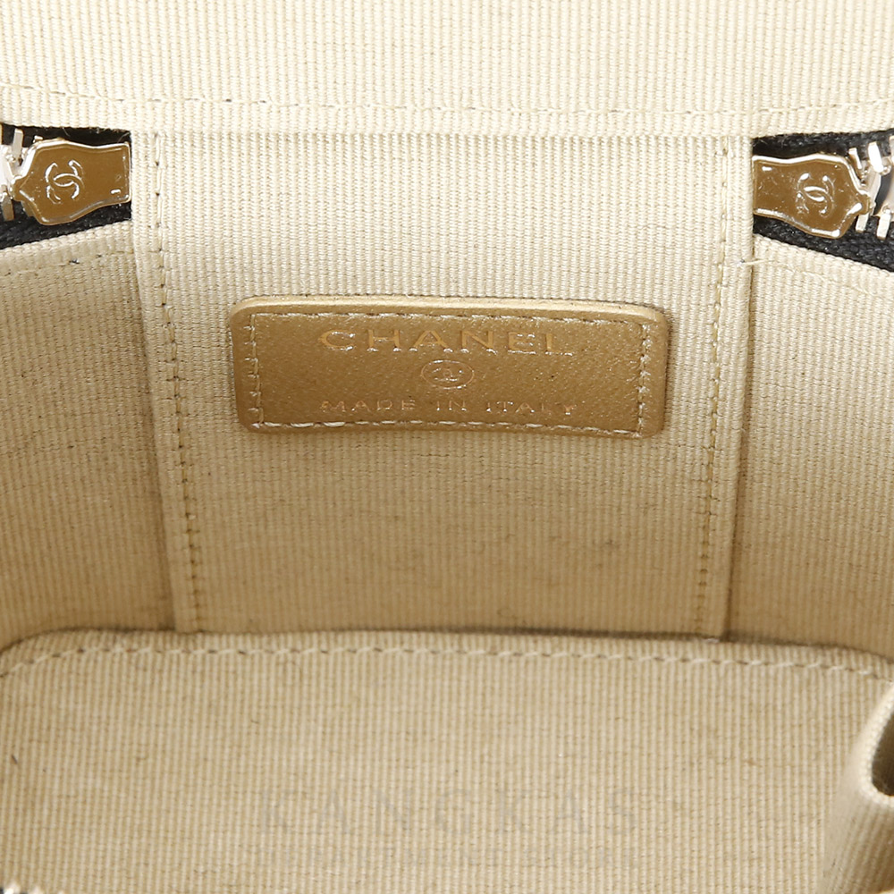 CHANEL(USED)샤넬 램스킨 베니티 골든볼 체인 백