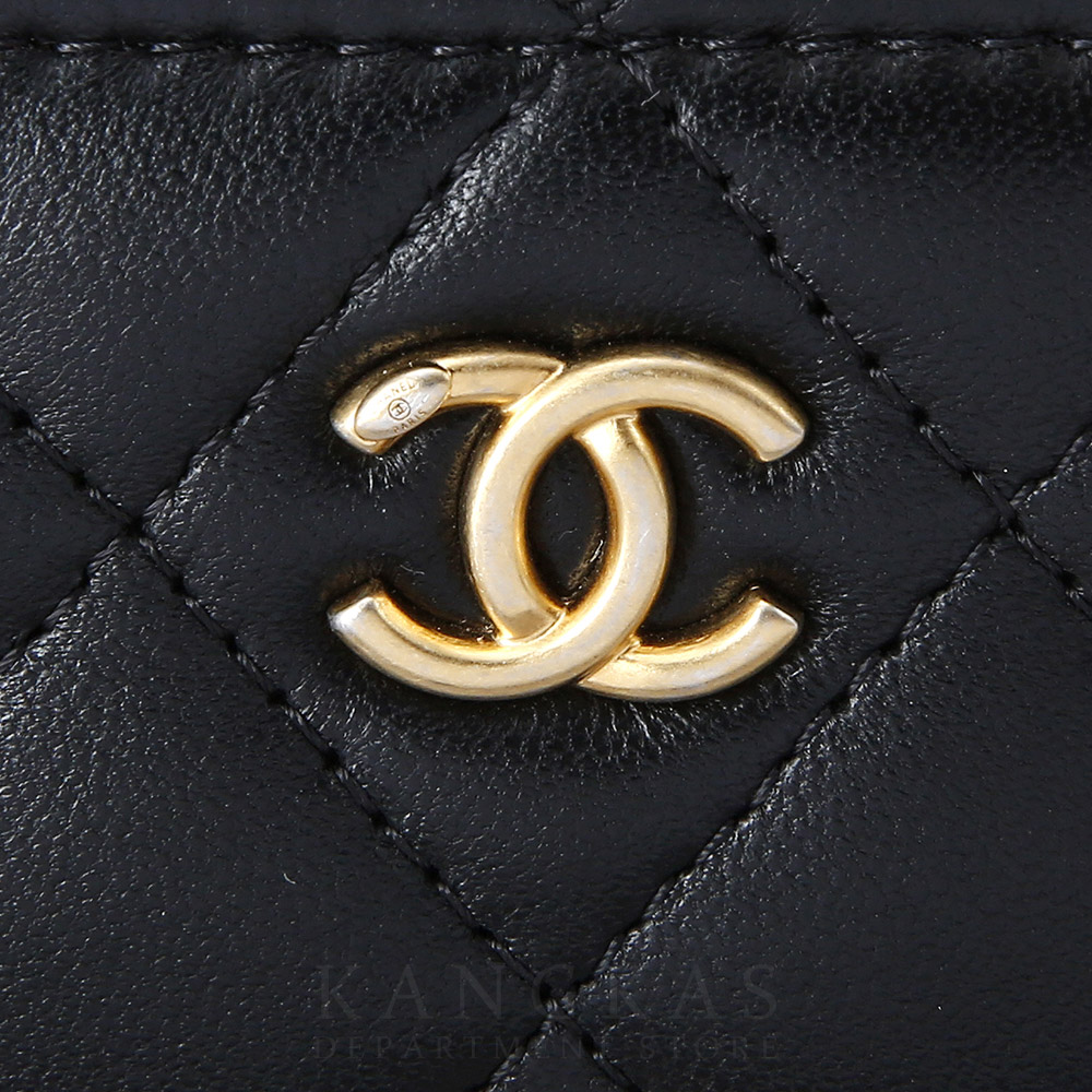 CHANEL(USED)샤넬 램스킨 베니티 골든볼 체인 백
