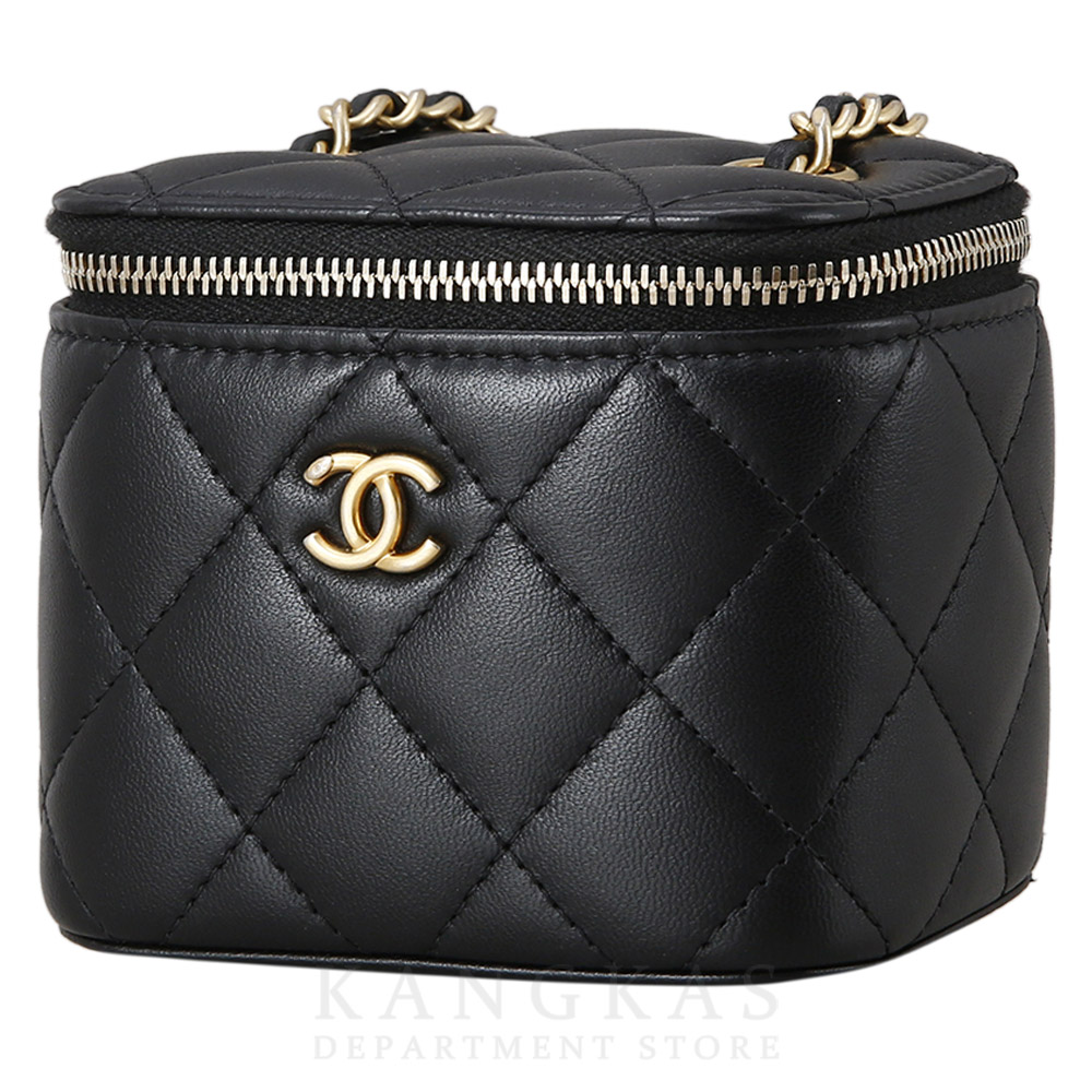 CHANEL(USED)샤넬 램스킨 베니티 골든볼 체인 백