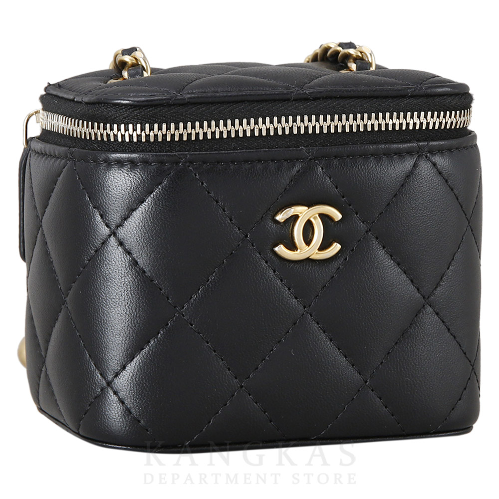 CHANEL(USED)샤넬 램스킨 베니티 골든볼 체인 백