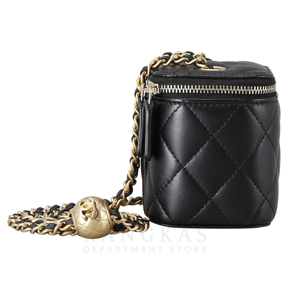 CHANEL(USED)샤넬 램스킨 베니티 골든볼 체인 백