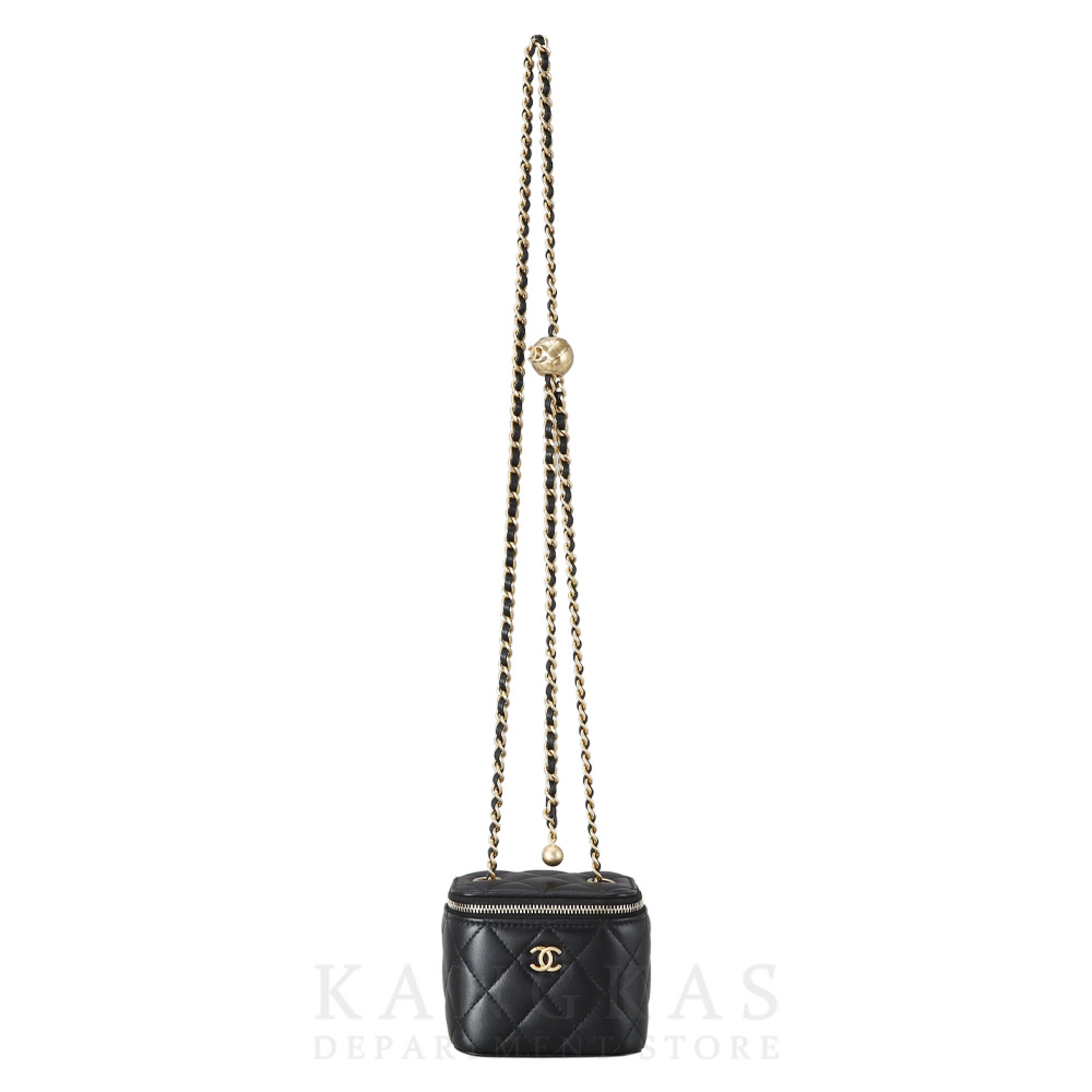 CHANEL(USED)샤넬 램스킨 베니티 골든볼 체인 백