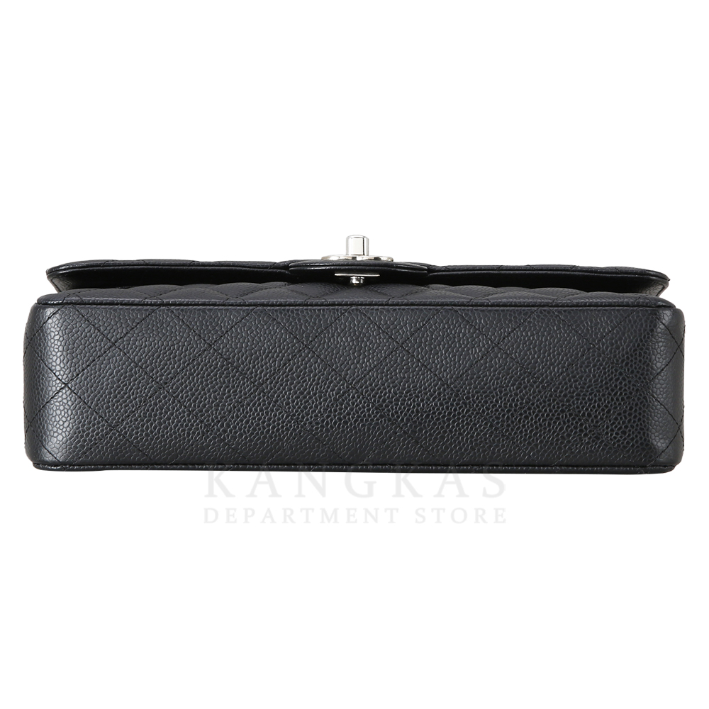 CHANEL(USED)샤넬 클래식 캐비어 미듐 블랙 은장