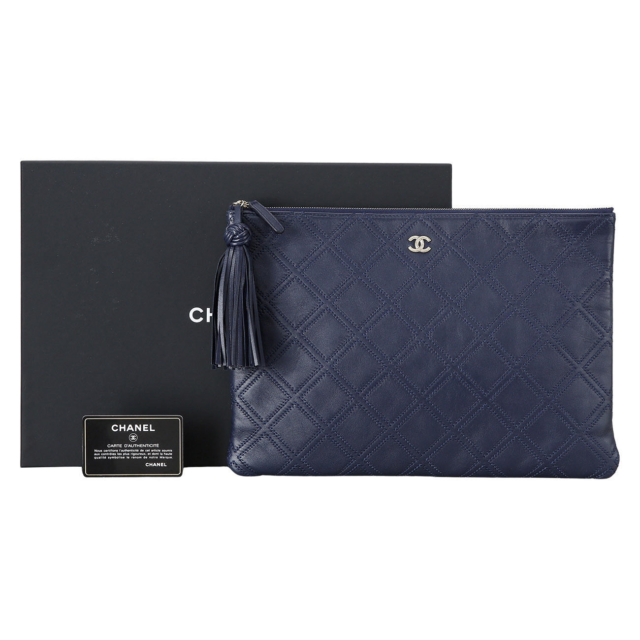 CHANEL(USED)샤넬 시즌 테슬 클러치 라지