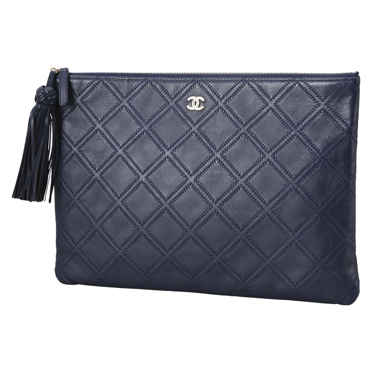 CHANEL(USED)샤넬 시즌 테슬 클러치 라지