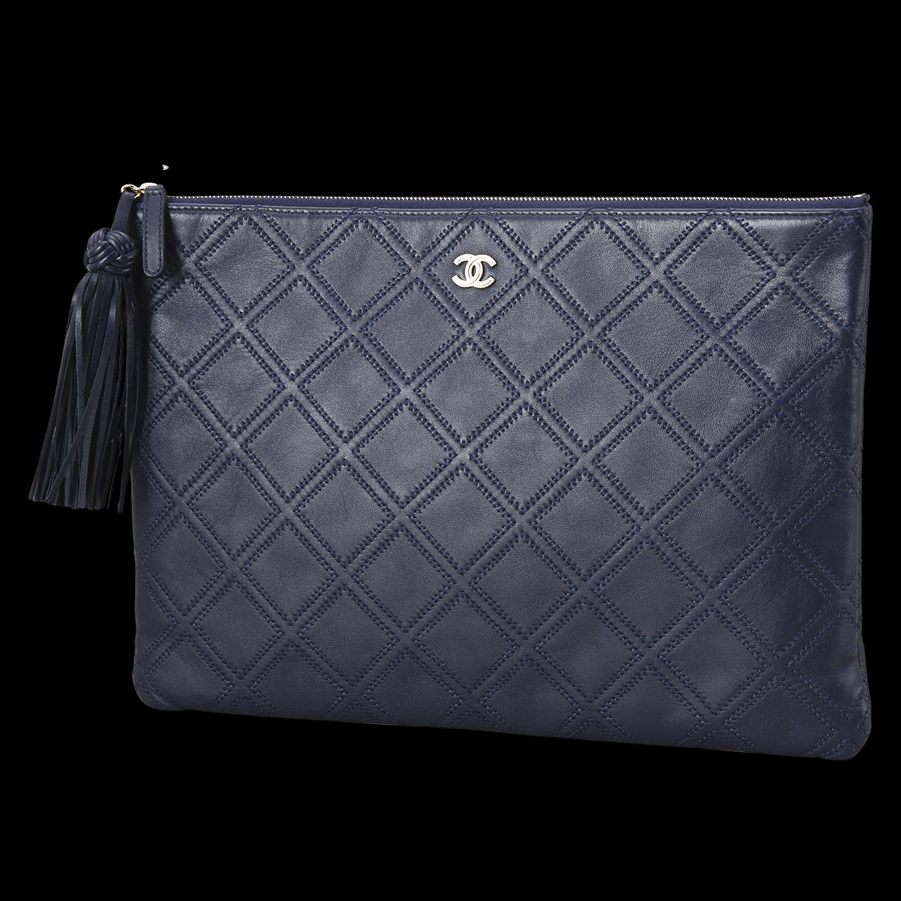 CHANEL(USED)샤넬 시즌 테슬 클러치 라지