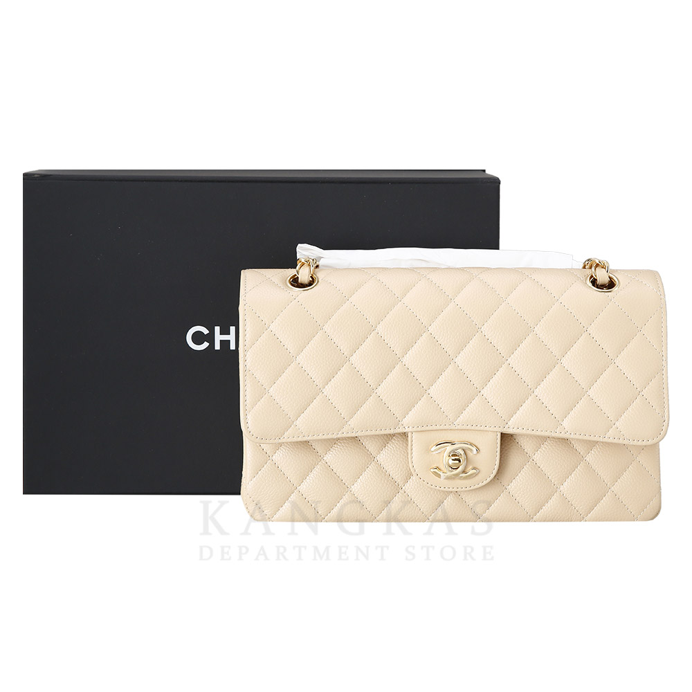 CHANEL(USED)샤넬 클래식 캐비어 미듐 베이지