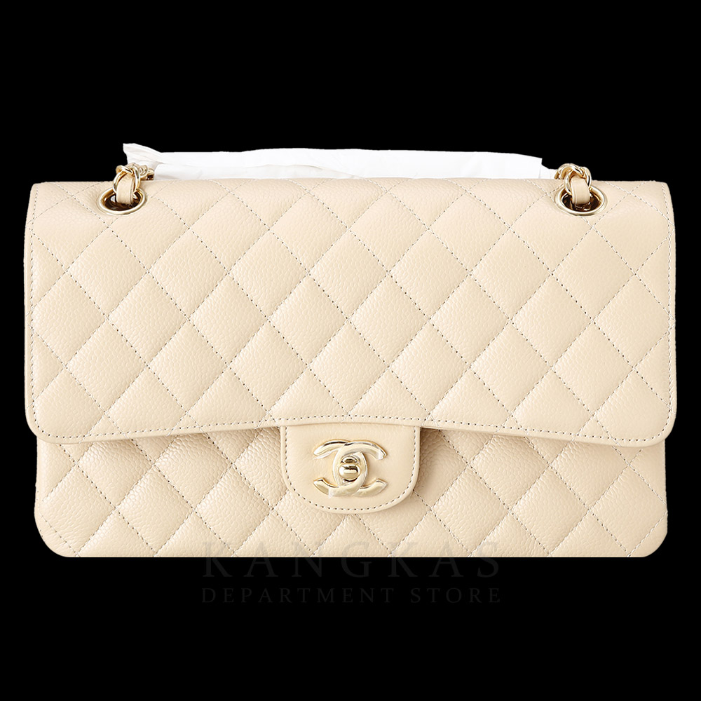 CHANEL(USED)샤넬 클래식 캐비어 미듐 베이지