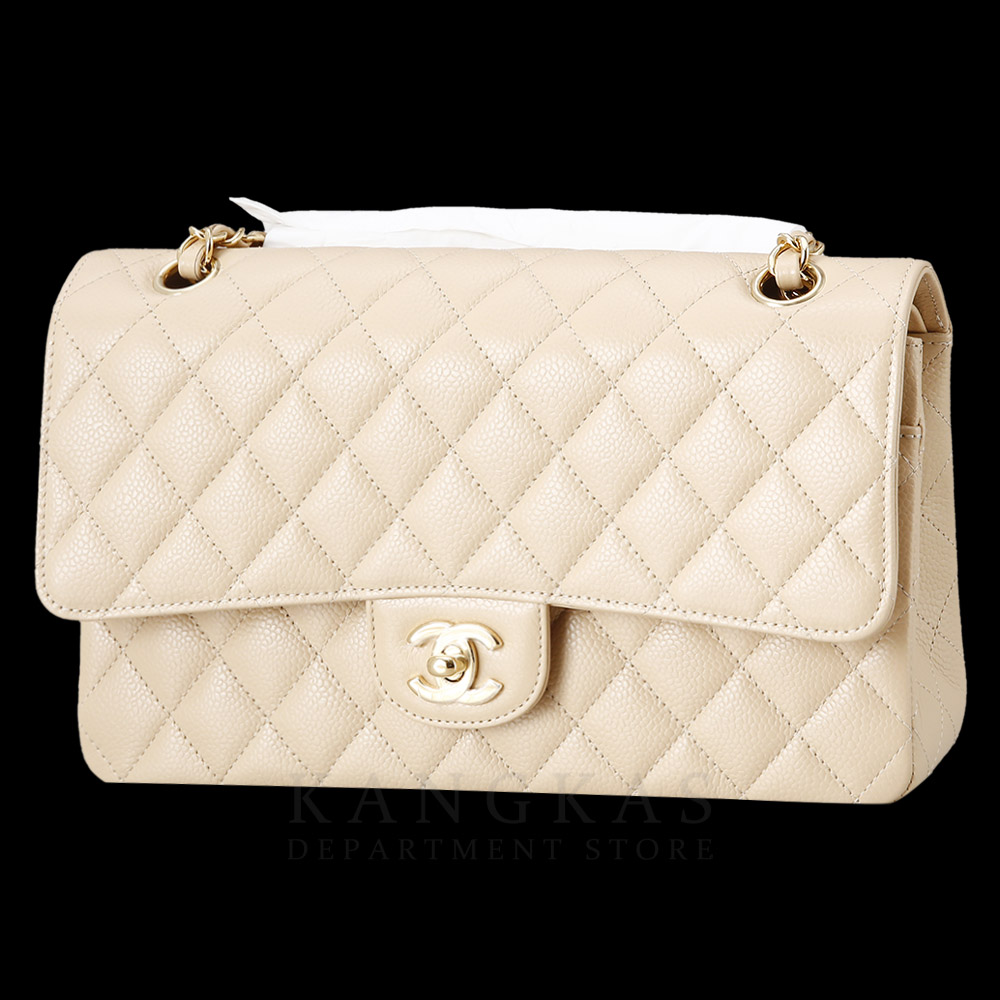 CHANEL(USED)샤넬 클래식 캐비어 미듐 베이지