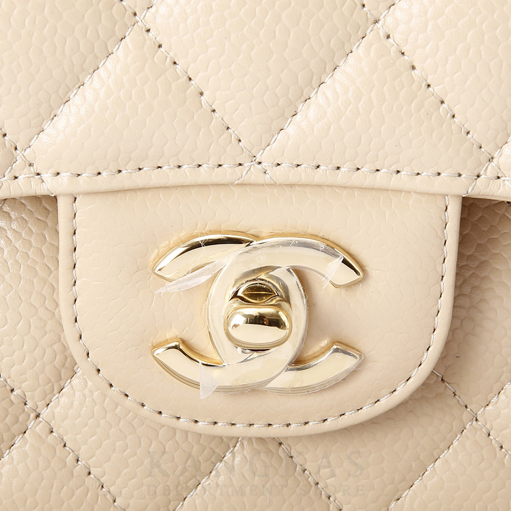 CHANEL(USED)샤넬 클래식 캐비어 미듐 베이지