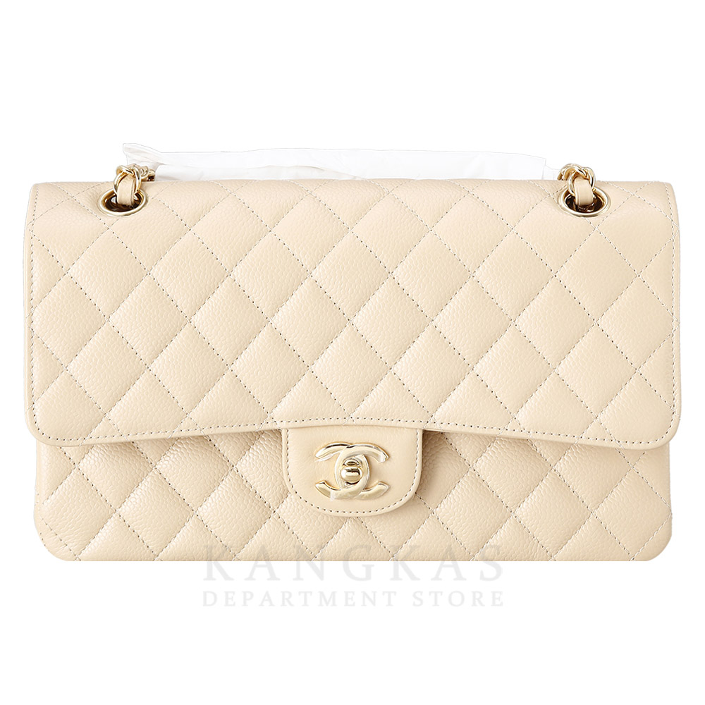 CHANEL(USED)샤넬 클래식 캐비어 미듐 베이지