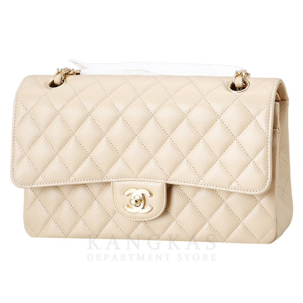 CHANEL(USED)샤넬 클래식 캐비어 미듐 베이지
