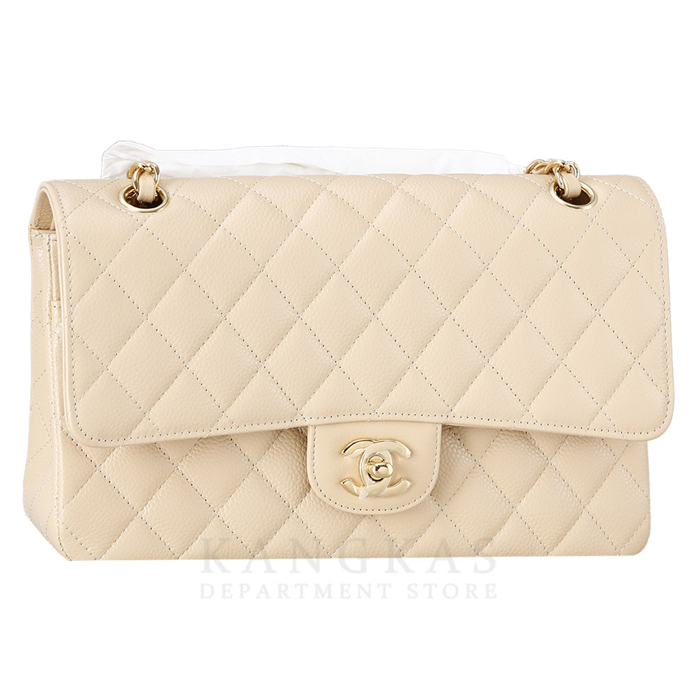 CHANEL(USED)샤넬 클래식 캐비어 미듐 베이지
