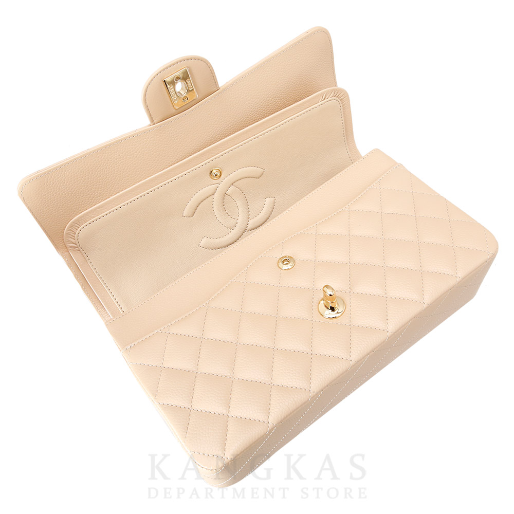 CHANEL(USED)샤넬 클래식 캐비어 미듐 베이지