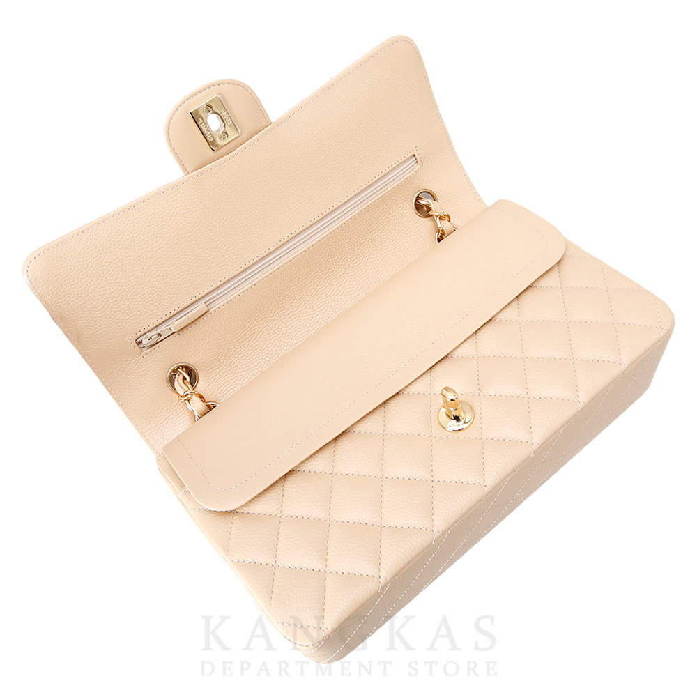 CHANEL(USED)샤넬 클래식 캐비어 미듐 베이지