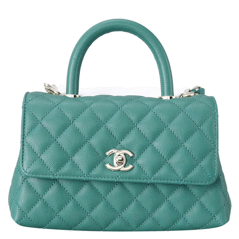 CHANEL(NEW)샤넬 캐비어 코코핸들23 스몰 그린 (새상품) NEW PRODUCT