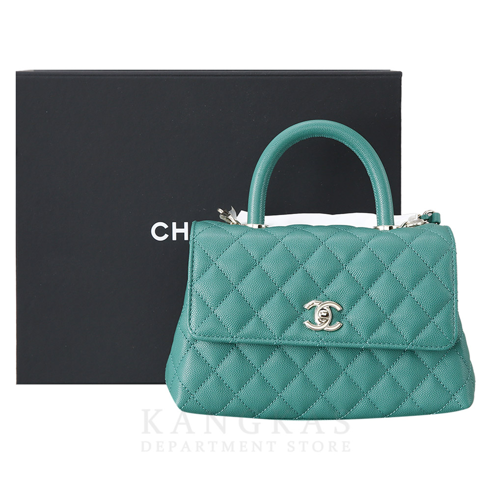 CHANEL(NEW)샤넬 캐비어 코코핸들23 스몰 그린 (새상품) NEW PRODUCT