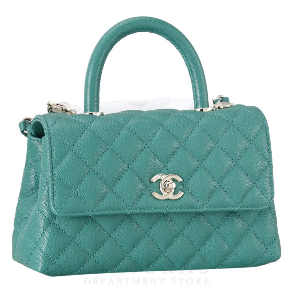 CHANEL(NEW)샤넬 캐비어 코코핸들23 스몰 그린 (새상품) NEW PRODUCT