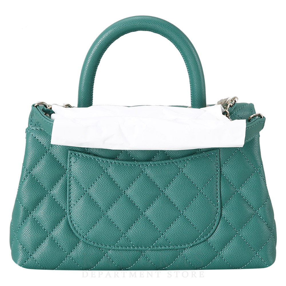 CHANEL(NEW)샤넬 캐비어 코코핸들23 스몰 그린 (새상품) NEW PRODUCT
