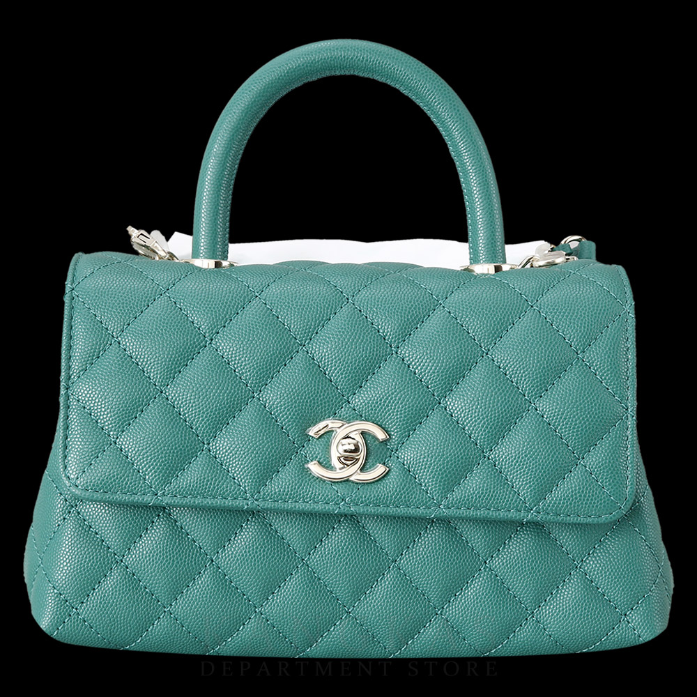 CHANEL(NEW)샤넬 캐비어 코코핸들23 스몰 그린 (새상품) NEW PRODUCT