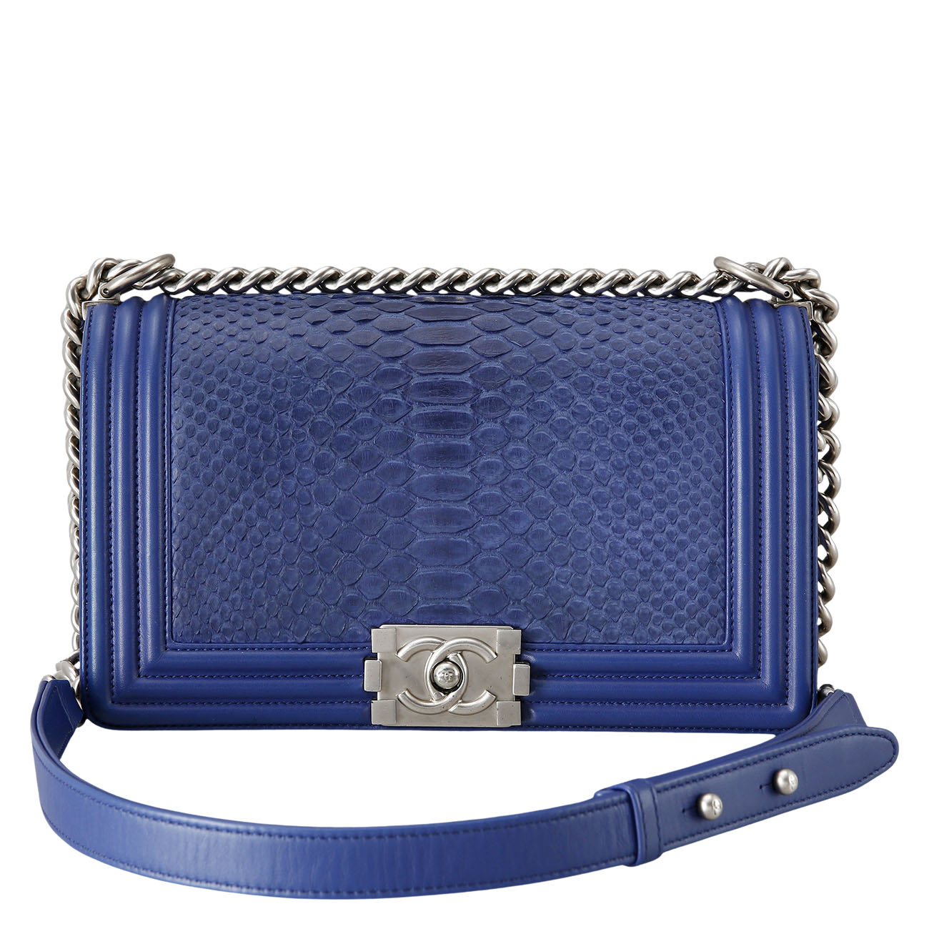 CHANEL(USED)샤넬 보이샤넬 파이톤 미듐