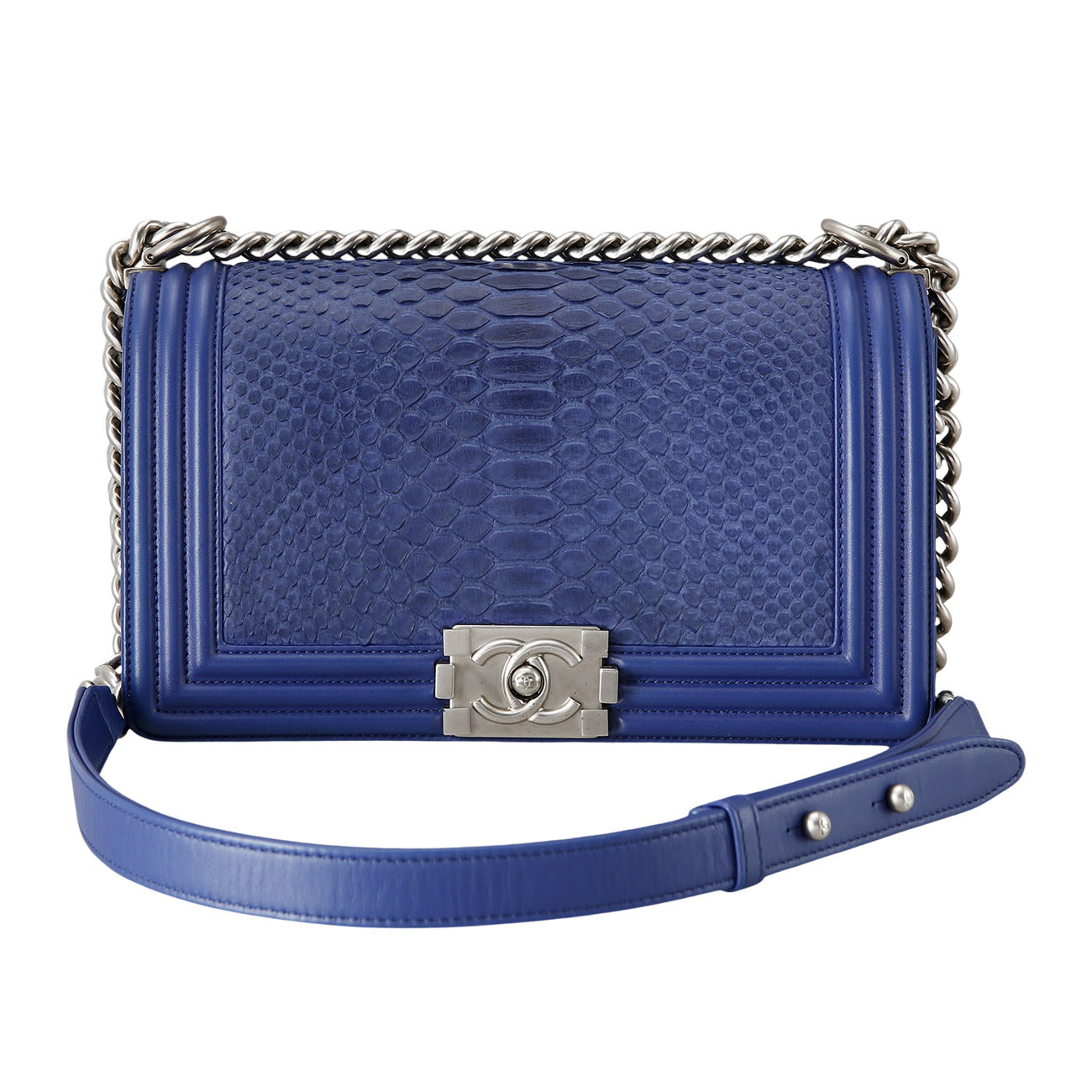 CHANEL(USED)샤넬 보이샤넬 파이톤 미듐