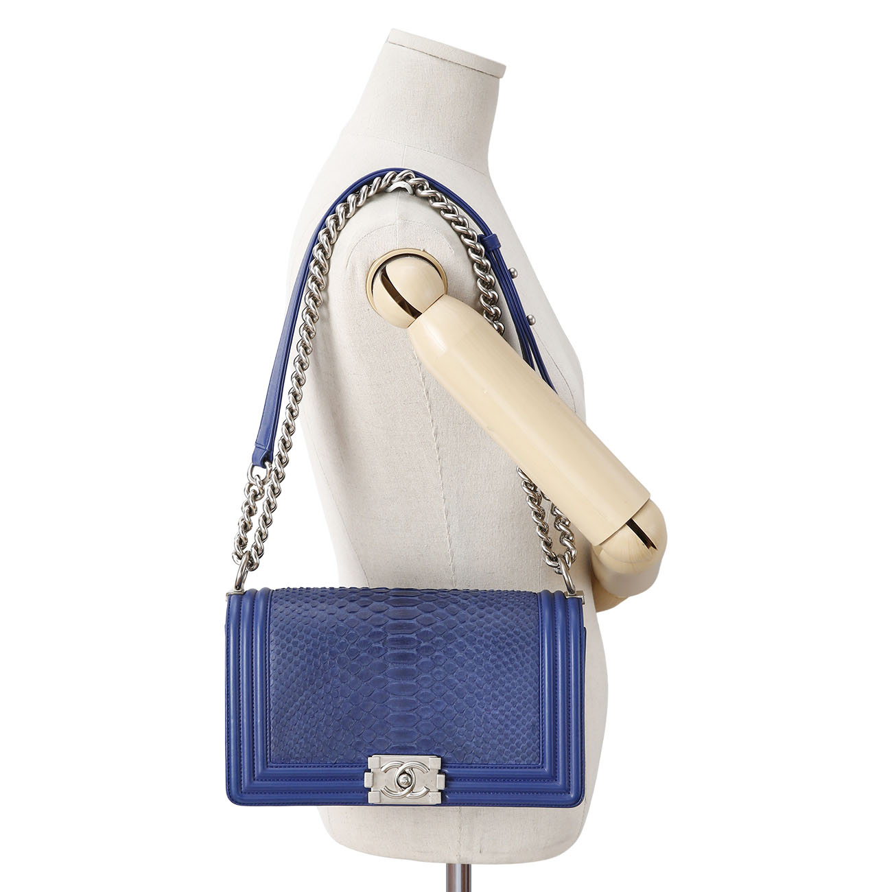 CHANEL(USED)샤넬 보이샤넬 파이톤 미듐