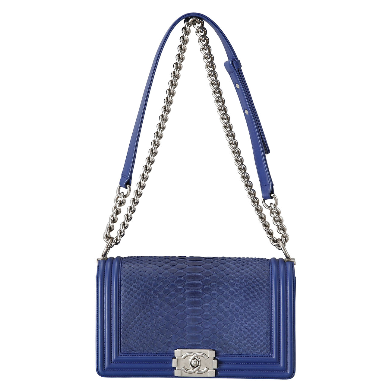 CHANEL(USED)샤넬 보이샤넬 파이톤 미듐