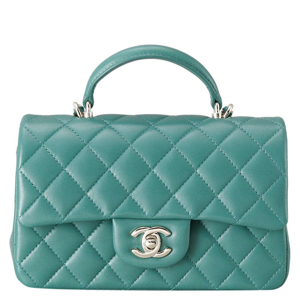 CHANEL(USED)샤넬 램스킨 뉴미니 탑핸들 크로스백