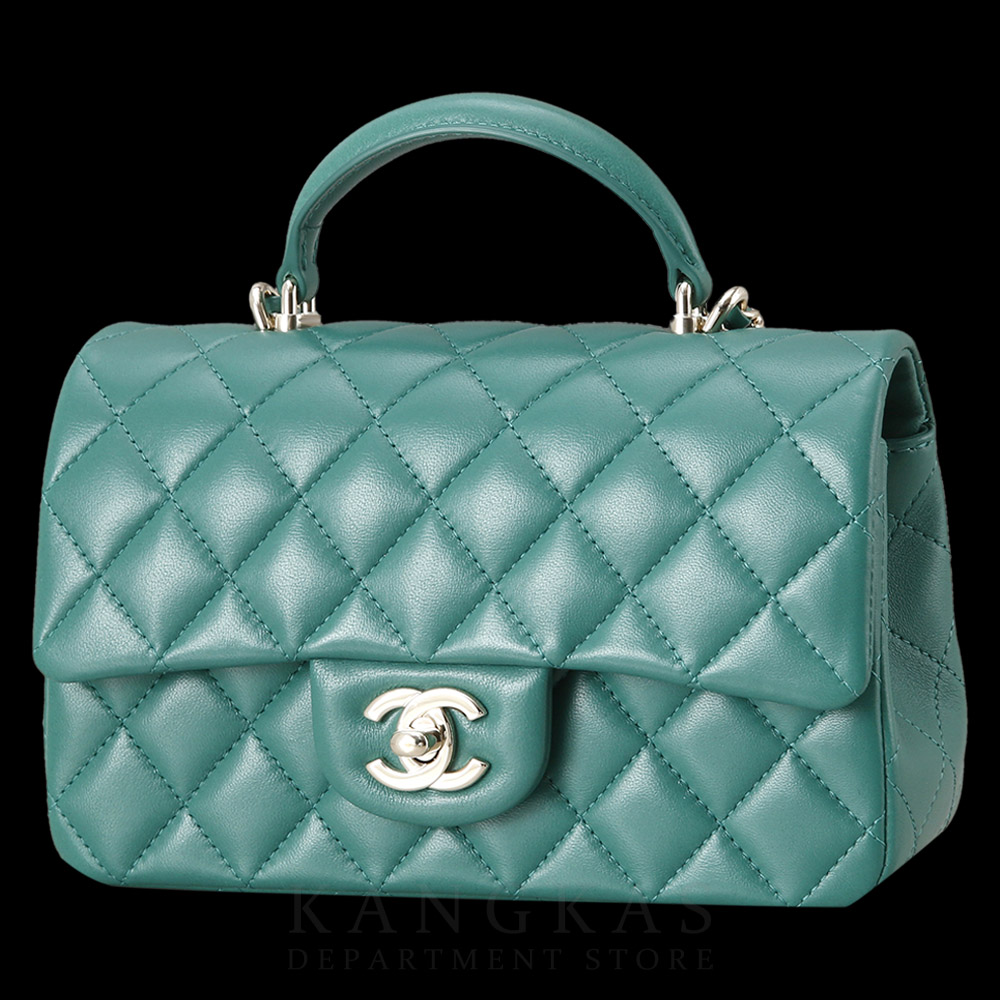 CHANEL(USED)샤넬 램스킨 뉴미니 탑핸들 크로스백