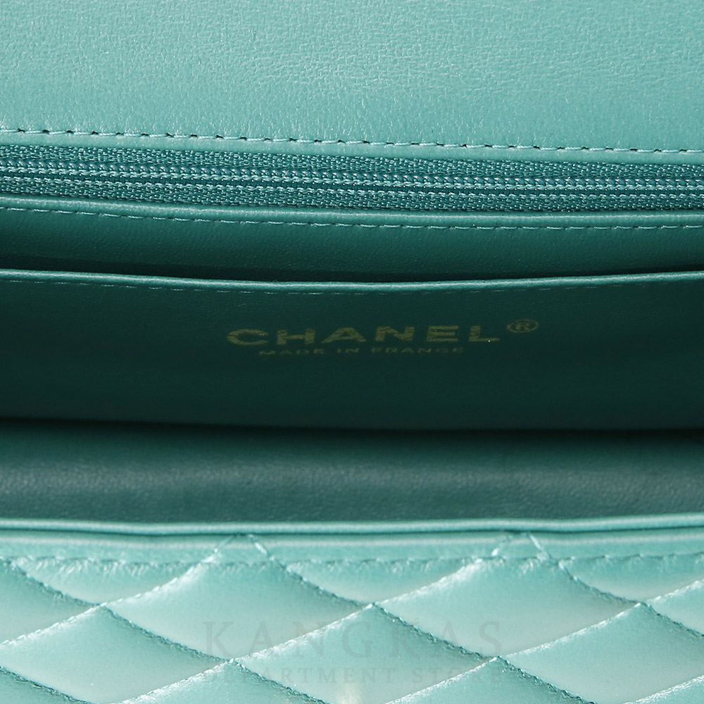 CHANEL(USED)샤넬 램스킨 뉴미니 탑핸들 크로스백