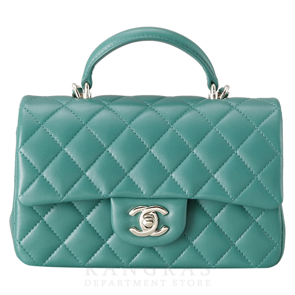 CHANEL(USED)샤넬 램스킨 뉴미니 탑핸들 크로스백