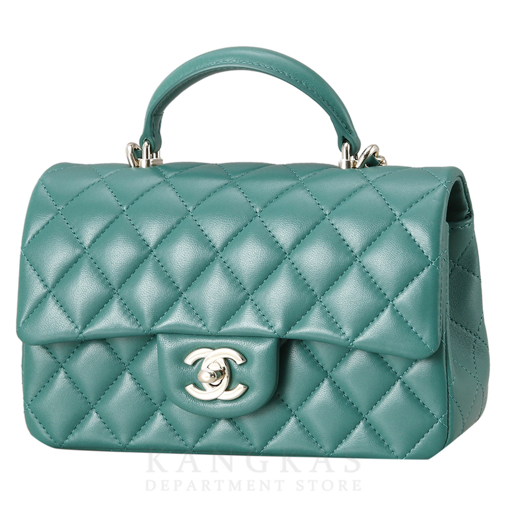 CHANEL(USED)샤넬 램스킨 뉴미니 탑핸들 크로스백
