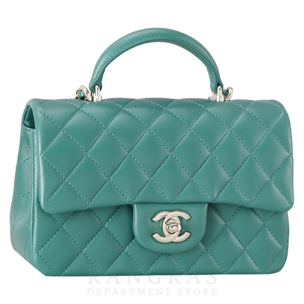 CHANEL(USED)샤넬 램스킨 뉴미니 탑핸들 크로스백