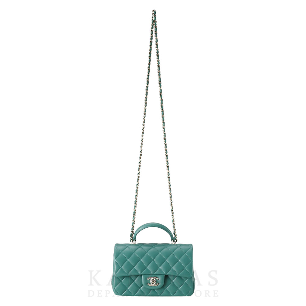 CHANEL(USED)샤넬 램스킨 뉴미니 탑핸들 크로스백