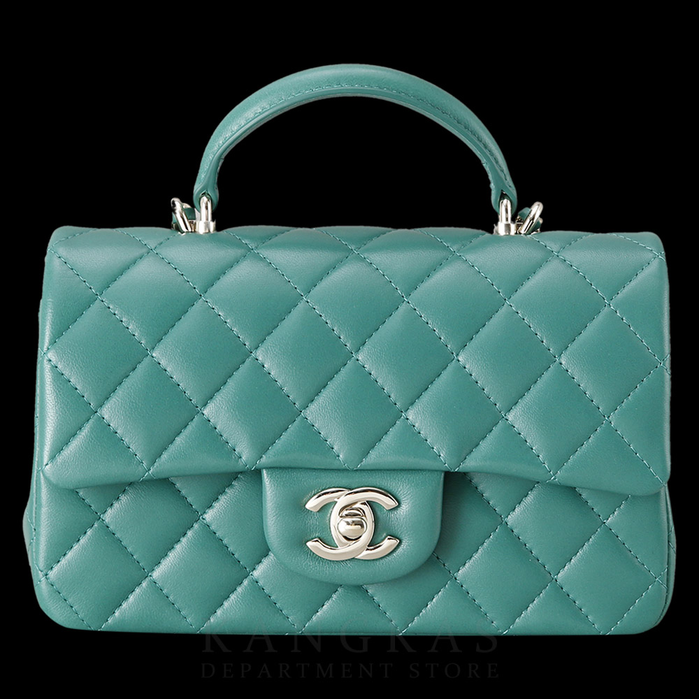 CHANEL(USED)샤넬 램스킨 뉴미니 탑핸들 크로스백